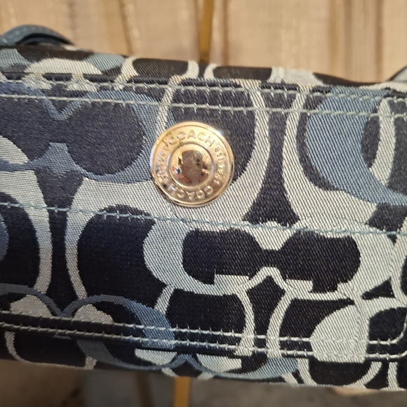 Coach Blue Signature Hobo Bag 8x4 - Picture 4 of 16